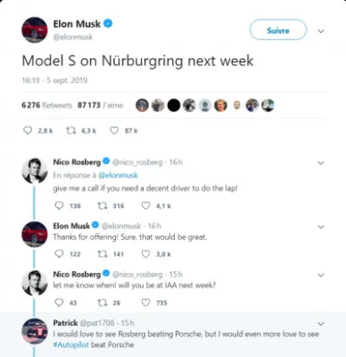 Tesla marche sur les plate-bandes de Porsche!