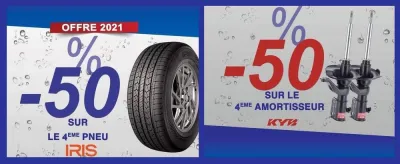 سبيدي الجزائر: تخفيضات على إطارات العجلات إيريس وممتصات الصدمات KYB