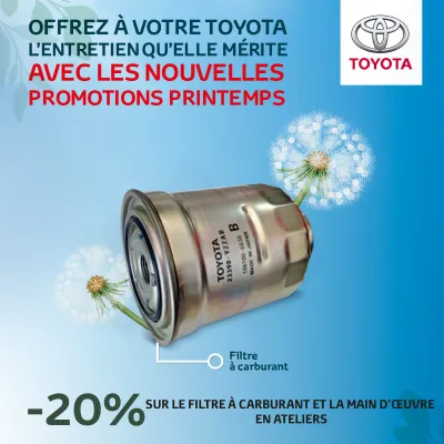 Toyota Algérie SAV : 20% de remise sur le filtre à carburant