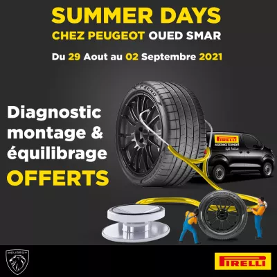 SAV : Opération Summer Days Pirelli chez Peugeot Algérie