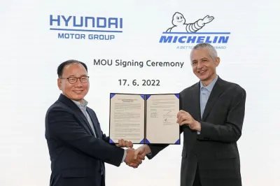 Hyundai Motor / Michelin: signature d’un protocole d’accord pour développer des pneumatiques destinés aux véhicules électriques