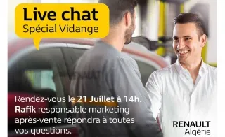 Renault Algérie : un Live Chat spécial vidange sur sa page facebook demain à 14h