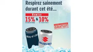 SAV Suzuki : une remise de 15% sur la piéce de rechange et de 10% sur la main d’œuvre