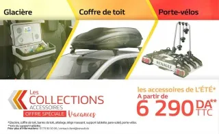 Renault Algérie propose des accessoires été à partir de 6290 da TTC