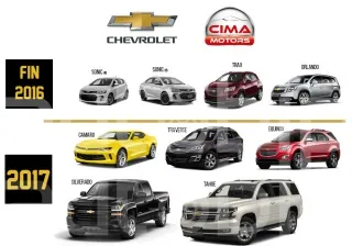 Cima introduira 5 modèles Chevrolet US en 2017, dont la CAMARO et le TAHOE