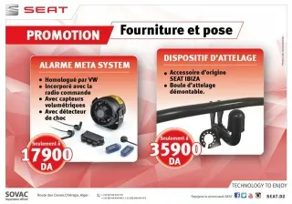 Seat Algérie : promotion sur le dispositif d’attelage, et le systéme d’alarme