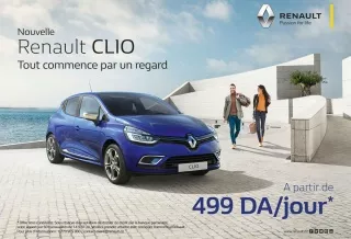 Renault Algérie : la CLIO 4 MIB proposée à partir de 499 DA/jour