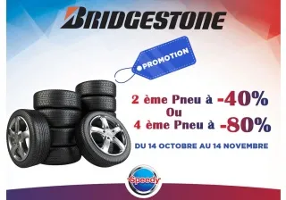Speedy Algérie : Jusqu&#039;à -80% sur le prix des pneus Bridgestone