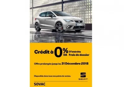 Sovac/ Seat : Le crédit 0% sur l’Ibiza High+ est opérationnel jusqu&#039;à la fin du mois