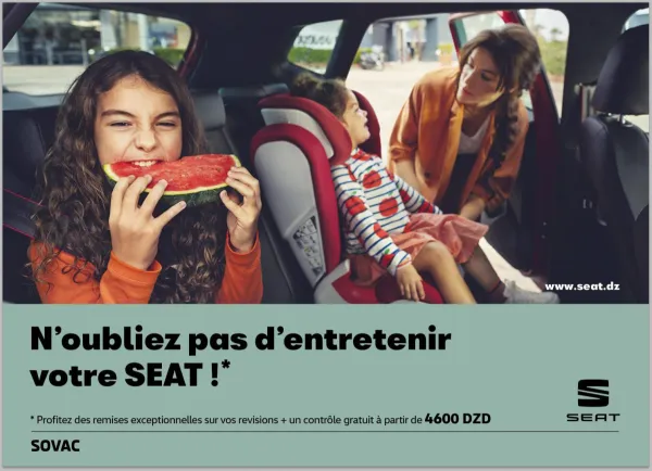 SEAT Algérie : remises et offres sur l’entretien de votre SEAT