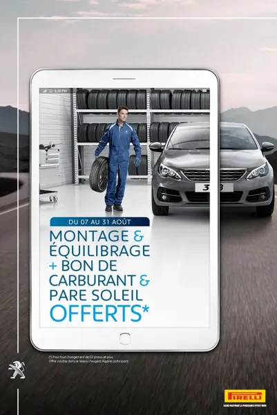 Peugeot Algérie : offre pneumatique jusqu'au 31 août