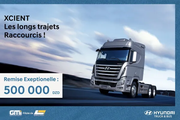 GMI Al Djazair : remises jusqu'à 500.000 DZD sur les camions Hyundai
