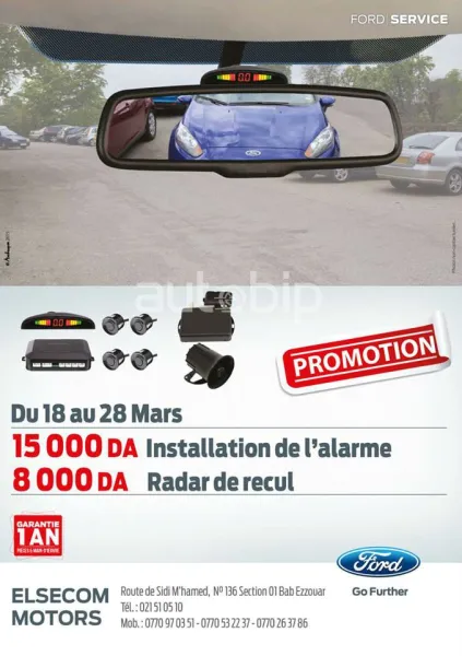 Salon Auto Alger 2015 / Ford: Promotions sur l'installation d'alarme et radar de recul
