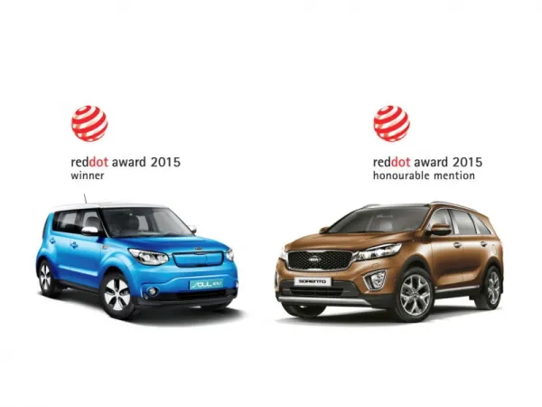 Kia Motors primée au “Red Dot Design Awards 2015” pour le Soul EV et le new Sorento