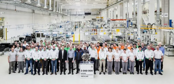 Trois millions de boite automatique DQ200 (DSG7) produite au site ŠKODA AUTO de Vrchlabí
