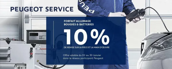 Peugeot Algérie lance une offre allumage et batterie jusqu'au 30 janvier 2020