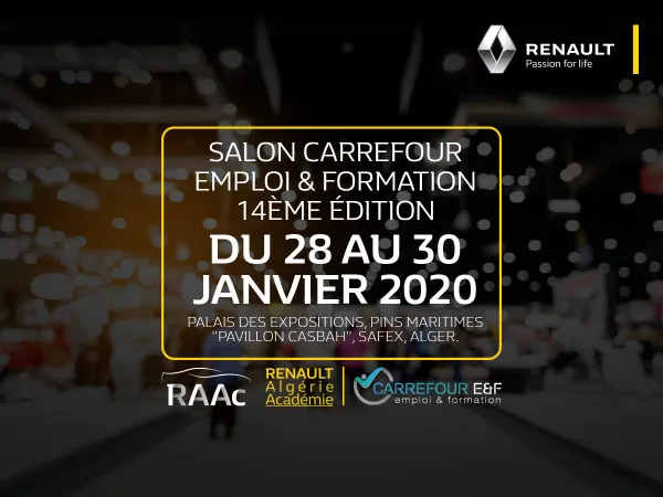 RENAULT ALGERIE ACADEMIE participe à la 14ème édition du Salon Carrefour Emploi & Formation