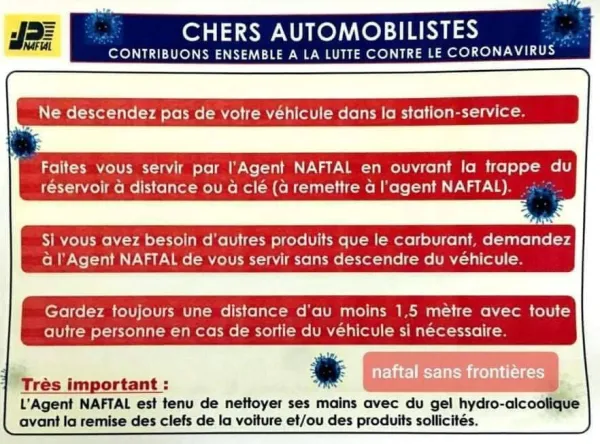 Naftal : Faire son plein sans descendre du véhicule pour lutter contre le coronavirus