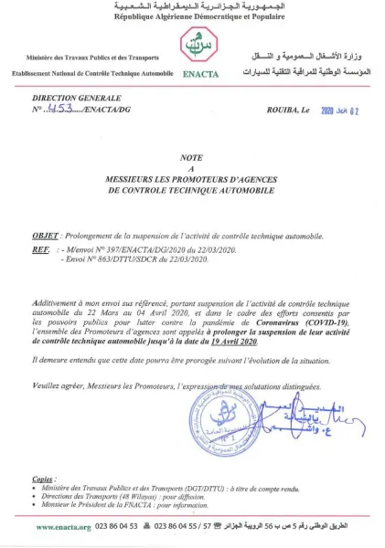 Covid-19 : Prolongation de la fermeture des centres de contrôle technique