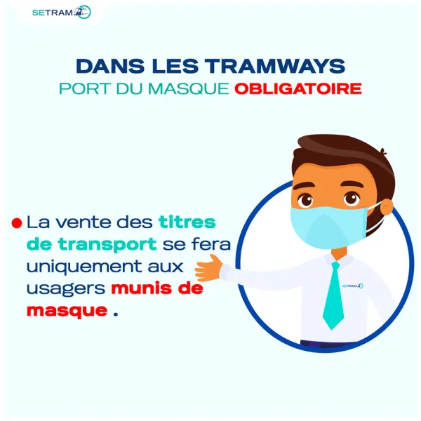 Tramways : La vente de ticket uniquement aux personnes portant une bavette