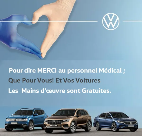 SAV : La main d’œuvre offerte au personnel de la santé chez Volkswagen Blida