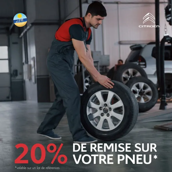SAV : Suite offres « Eté Citroën », Remise de 20% sur les pneumatiques