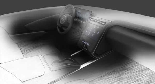 Premières esquisses de l'habitacle du futur Hyundai Tucson