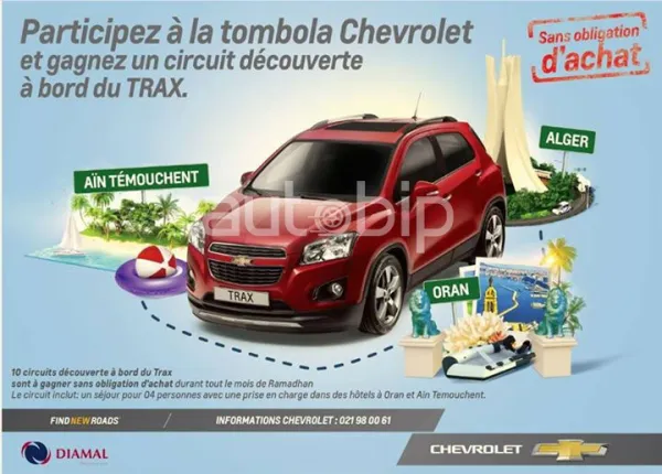 Diamal / Chevrolet : un séjour "Découverte" à bord d'un TRAX à gagner
