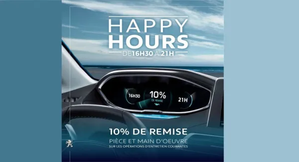 SAV : Happy Hours chez Peugeot Dar El Beida de 16h30 à 21h