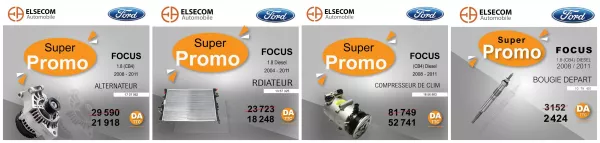 Elsecom Motors: Des remises jusqu&#039;à 55 % sur les pièces de la Ford Focus