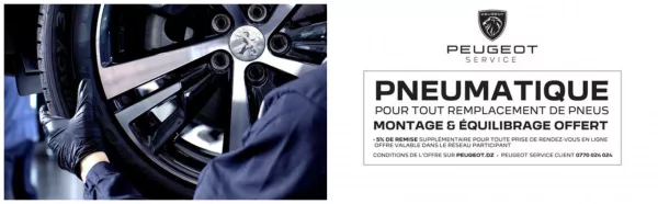 Peugeot Algérie : une offre spéciale pneumatique