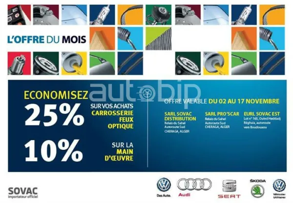 Offre SAV Volkswagen à partir du 02 novembre