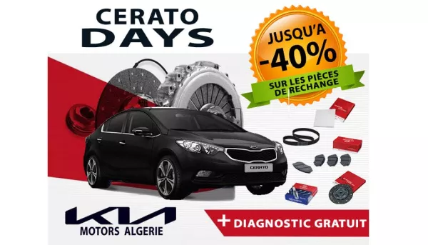 Kia Algérie : Offre promotionnelle sur le SAV de la Cerato