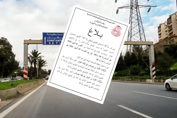 La route nationale N°61 fermée momentanément à la circulation dans les deux sens Alger-Boumerdes