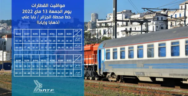 الشركة الوطنية للنقل بالسكك الحديدية: تغيير في برنامج بعض قطارات الضاحية الغربية للجزائر العاصمة