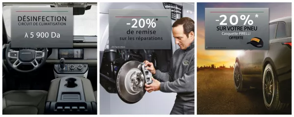 EURL DMAA/ Jaguar et Land Rover: plusieurs offres promotionnelles aux ateliers SAV de Oued Smar