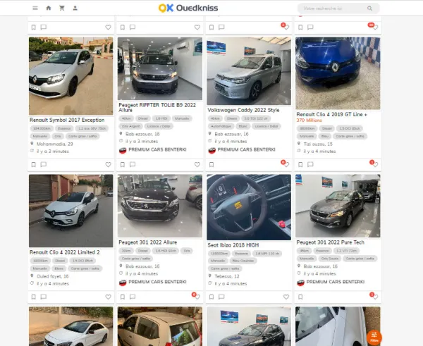 Suite à l&#039;autorisation d&#039;importation des voitures, les offres inondent &quot;OuedKniss&quot;