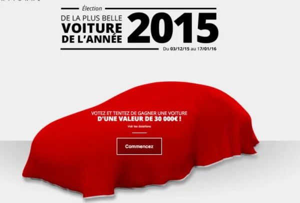 Le vote pour "La plus belle voiture 2015" lancé