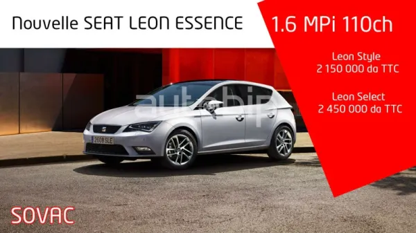 SOVAC / SEAT : Nouvelle Seat Leon 1.6 MPi 110ch à partir de 2 150 000 da TTC