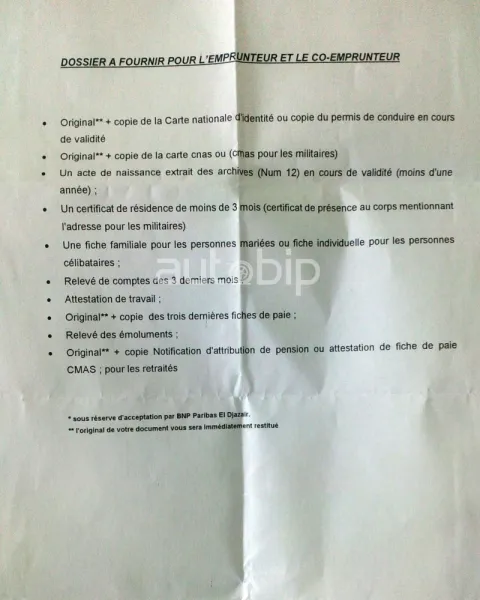 Crédit pour Renault Symbol DZ : Simulation et dossier à fournir