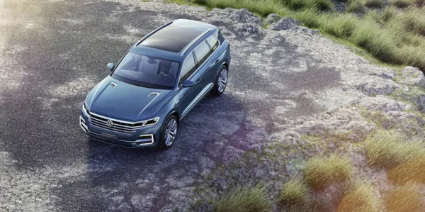 Première mondiale du Volkswagen T-Prime Concept GTE qui annonce le futur Touareg à Pékin