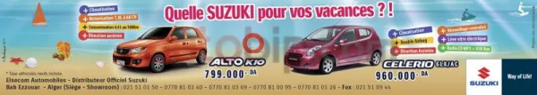 Nouvelle campagne promotionnelle chez Suzuki