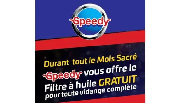 Chez Speedy Algérie, le filtre à l’huile est gratuit durant le Ramadhan