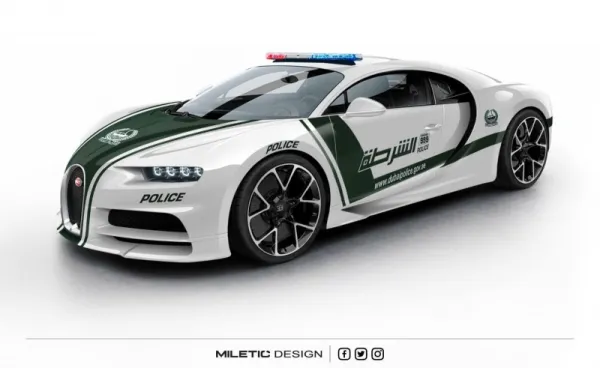 Une Bugatti Chiron pour la police de Dubai?