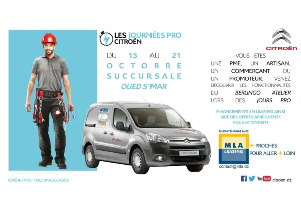 Citroen lance les "Jours Pro CITROËN Entreprises" avec des offres sur Berlingo Atelier