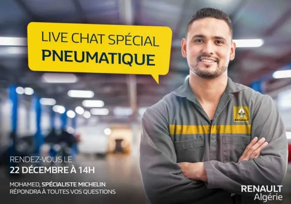 Renault Algérie : un live chat aujourd’hui à 14h sur sa page facebook, spécial Pneumatique