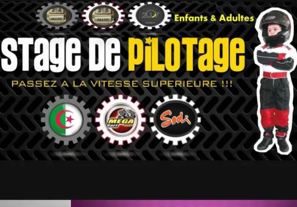 Club des Sports Mécaniques de Cheraga : Stage de pilotage de karting pour enfants et adultes les 24 et 25 mars prochain