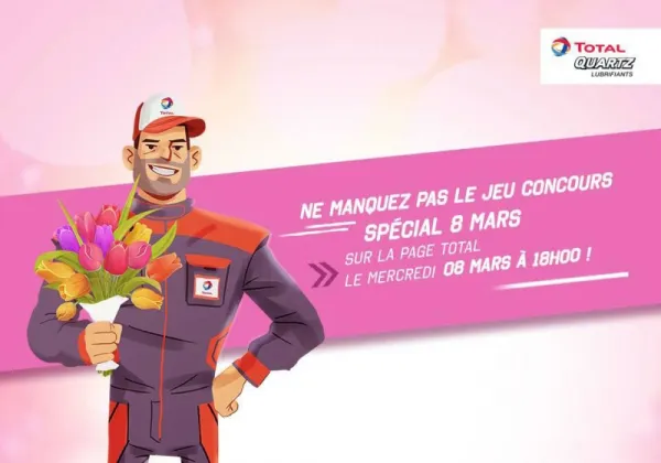 Total Algérie : Jeu concours spéciales femmes le 8 mars à 18h sur la page facebook officielle