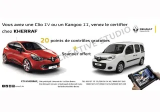 Renault Batna : un scanner + 20 points de contrôle, sont offert sur la Clio 4 et le Kangoo