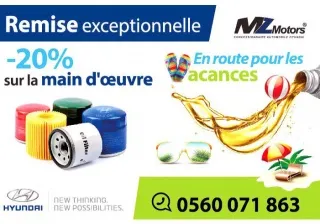 Hyundai MZ Motors SAV: 20% de remise sur la main-d&#039;oeuvre